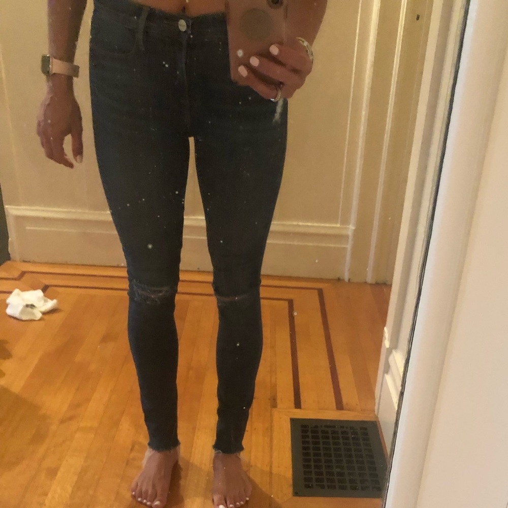 FRAME distressed denim